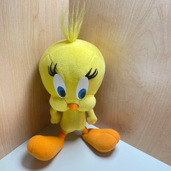 Vintage Talking Tweety Bird Plush Toy 16" Looney Tunes Collectible Yellow & Oran - Picture 3 of 16